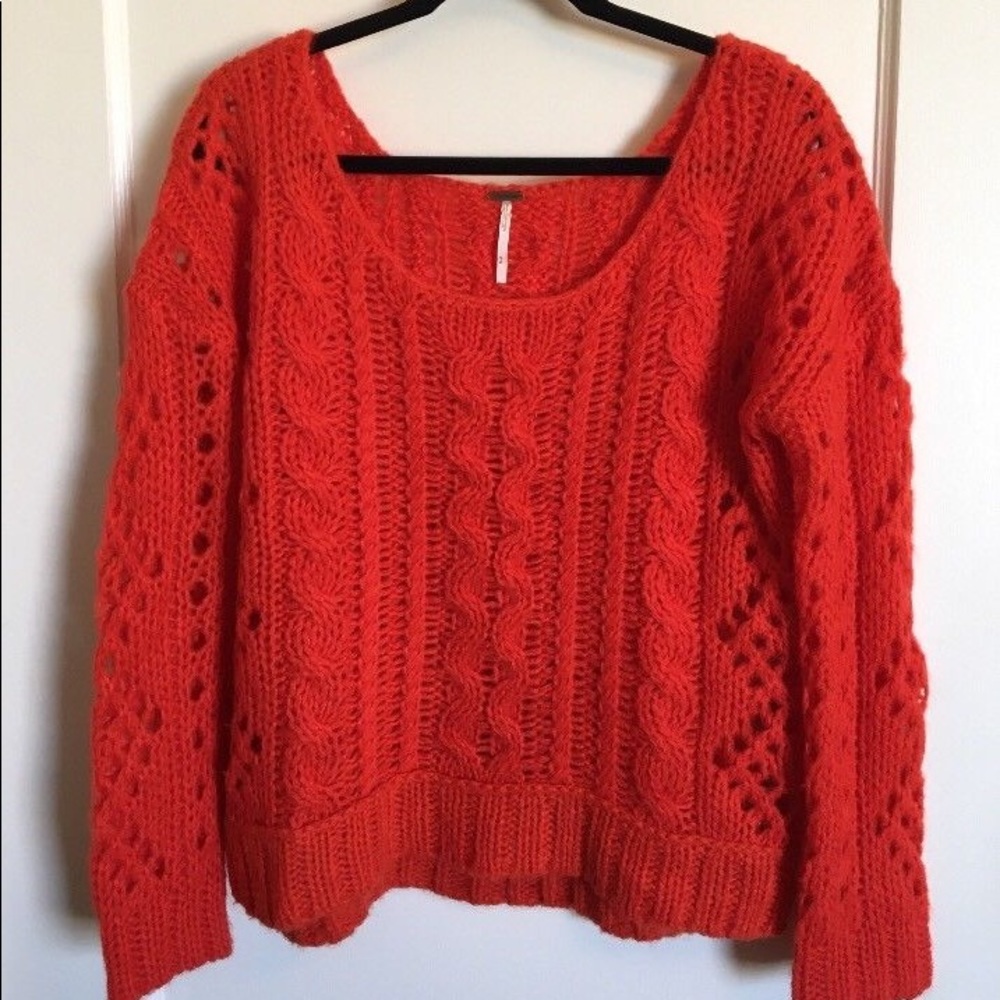 Free People Red Sweater, Size Small